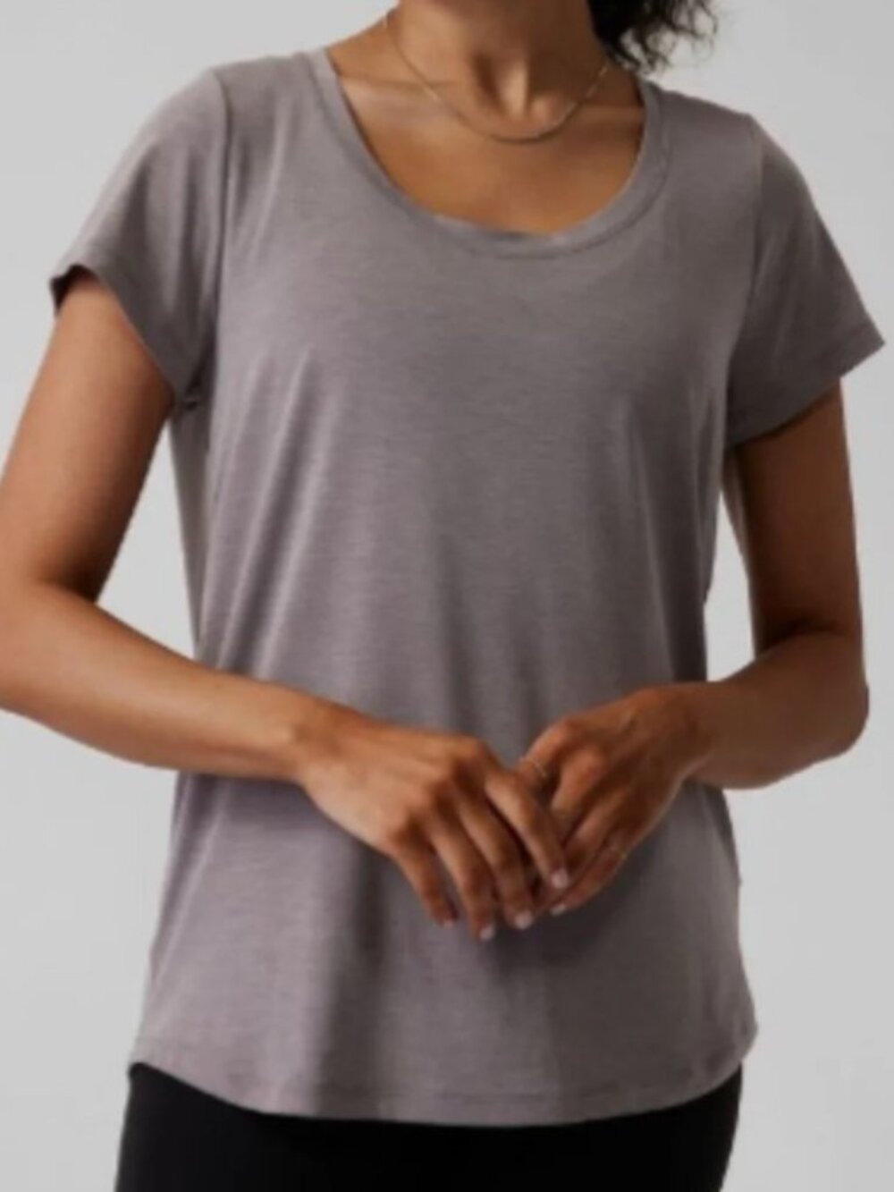 Athleta Stratus II tee, gray 3X